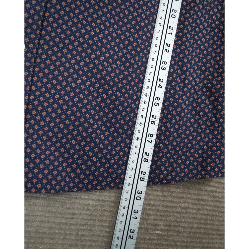 Ariat Navy Wrinkle Free Briggs Geo Print Western Shirt Long Sleeve L - Picture 8 of 12